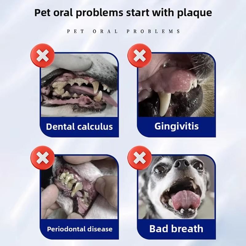 120G Milk Flavor Pet Toothpaste - Remove Tartar, Clean Teeth, Freshen Breath, Reduce Plaque for Pets