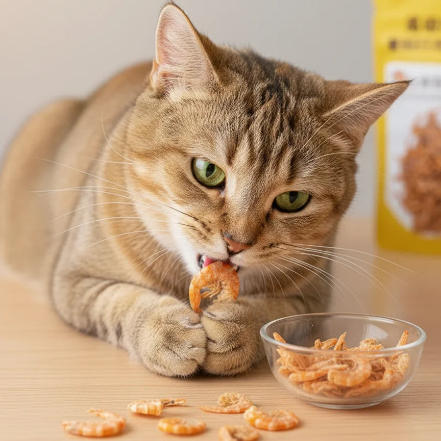 Premium Freeze-Dried Krill Cat Treats - Healthy & Nutritious Snacks for Pet Dental Health