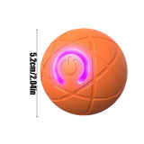 Automatic Rolling Dog Ball Toy Puppy Rocking Toy Smart Interactive Pet Toy Ball with LED Light USB Charging Rolling Chewing Ball