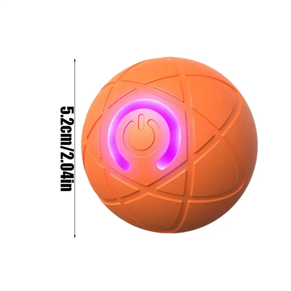 Automatic Rolling Dog Ball Toy Puppy Rocking Toy Smart Interactive Pet Toy Ball with LED Light USB Charging Rolling Chewing Ball