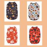 1 PC Halloween Pet Vest. Halloween Night Theme Sleeveless Printed T-Shirt Cat & Dog Parties Style Multiple Sizes Available.