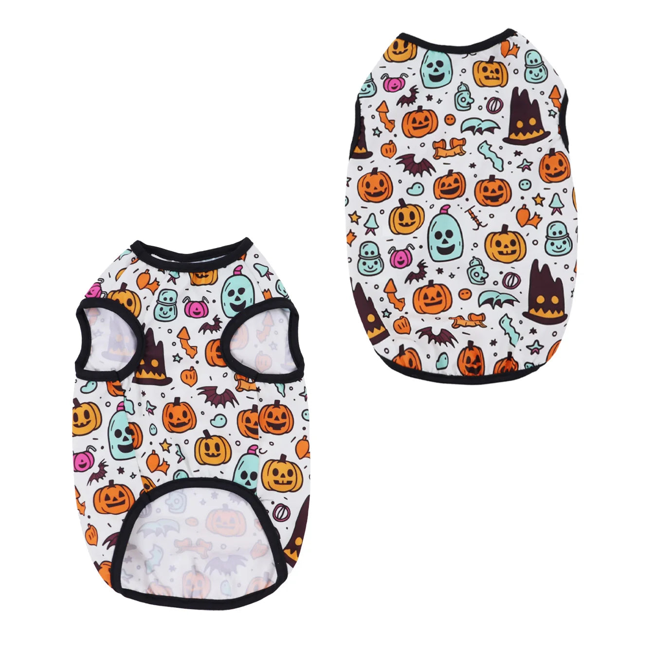 1 PC Halloween Pet Vest. Halloween Night Theme Sleeveless Printed T-Shirt Cat & Dog Parties Style Multiple Sizes Available.