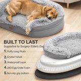 3.7 Inch Thickened Orthopedic Dog Beds for Extra Large Dogs, Supportive Dog Sofa Bed with 28D Egg-Crate Foam, Removable