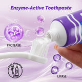 Pet Toothpaste Vanilla Mint Enzymatic Dogs Cats with Toothbrush and Small Finger Brush Oral Care Clean Teeth Remove Tartar