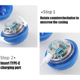 Automatic Rolling Dog Ball Toy Puppy Rocking Toy Smart Interactive Pet Toy Ball with LED Light USB Charging Rolling Chewing Ball