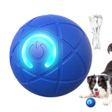 Automatic Rolling Dog Ball Toy Puppy Rocking Toy Smart Interactive Pet Toy Ball with LED Light USB Charging Rolling Chewing Ball