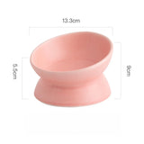 Elevated Cat Bowls Small Dog 15° Tilted Raised Food Feeding Dish Ceramics Stand Feeder for Cats and Puppy 6 Colors
