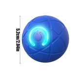 Automatic Rolling Dog Ball Toy Puppy Rocking Toy Smart Interactive Pet Toy Ball with LED Light USB Charging Rolling Chewing Ball