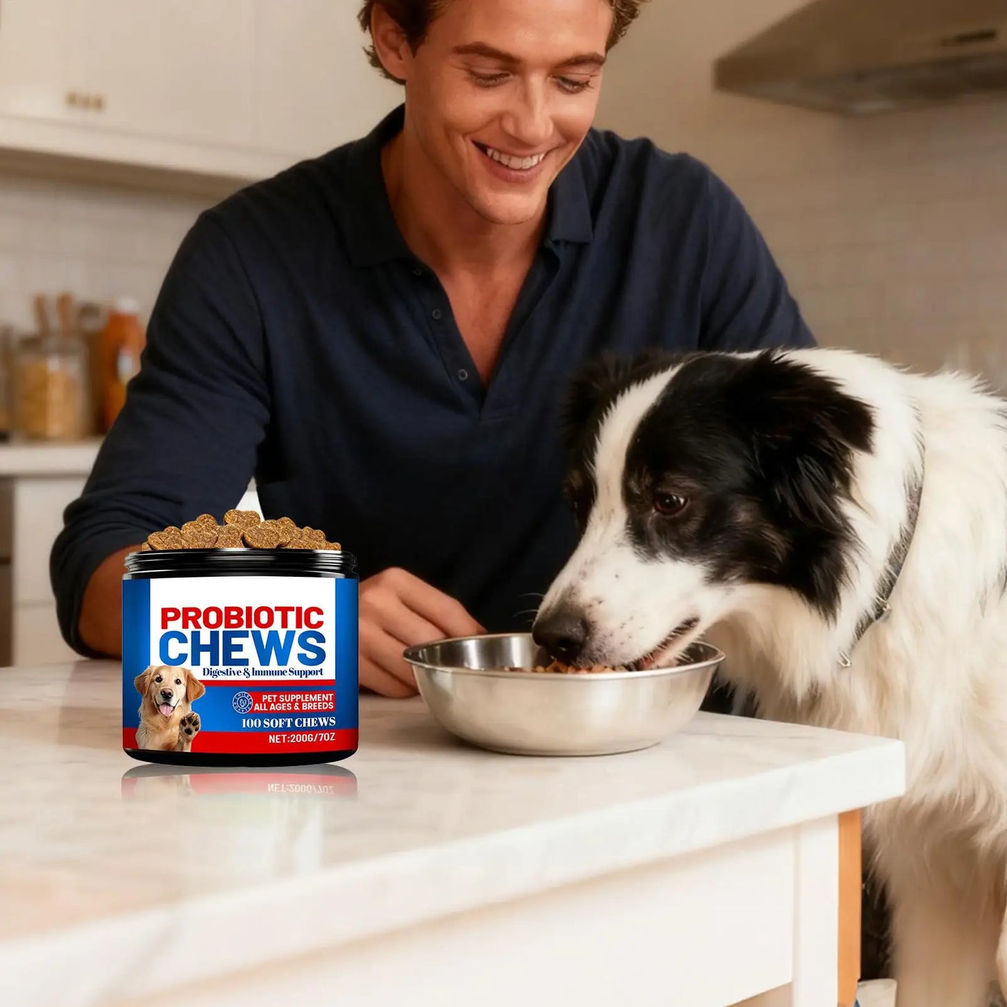 Dog Gut Health Supplement Soft Healthy Treats 200G Small Dog Itchy Skin Relief Tablets for after Meal Seasonal Changes Food