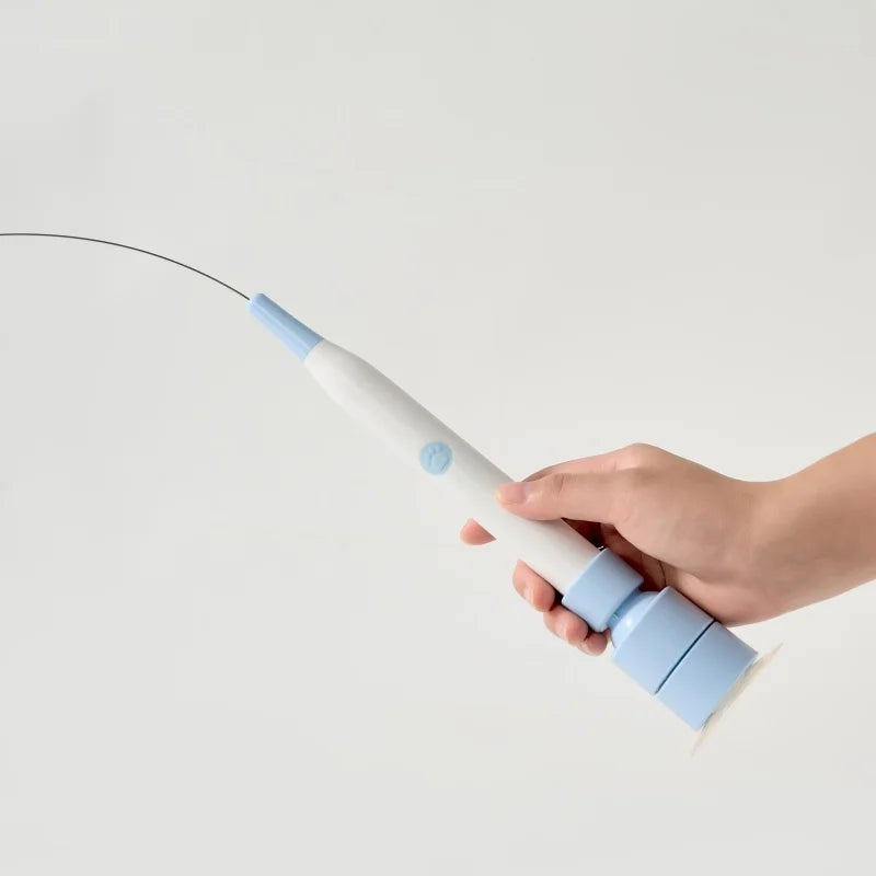 BOOTEELY Electric Suction Cup Cat Toy Butterfly Flying Cat Toy Self-Entertaining Cat Toy Long Rod Steel Wire Cat Toy