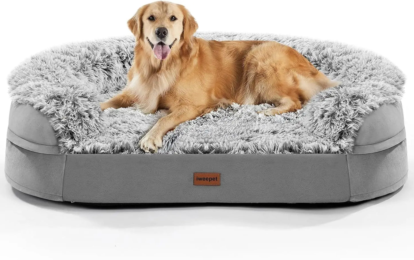 3.7 Inch Thickened Orthopedic Dog Beds for Extra Large Dogs, Supportive Dog Sofa Bed with 28D Egg-Crate Foam, Removable