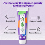 Pet Toothpaste Vanilla Mint Enzymatic Dogs Cats with Toothbrush and Small Finger Brush Oral Care Clean Teeth Remove Tartar