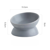 Elevated Cat Bowls Small Dog 15° Tilted Raised Food Feeding Dish Ceramics Stand Feeder for Cats and Puppy 6 Colors